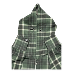 PLAID FULL ZIP GREEN