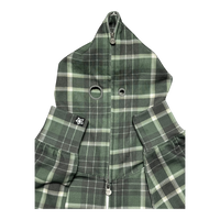 PLAID FULL ZIP GREEN