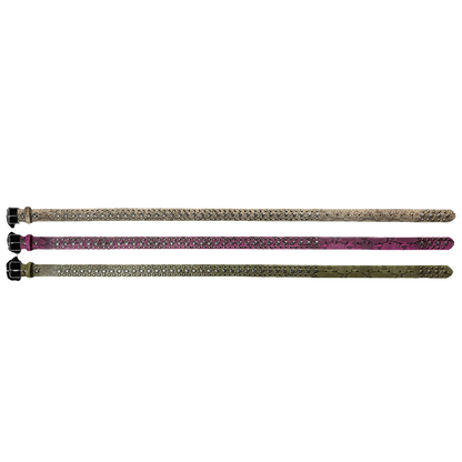 STUDDED SNAKE BELT PINK
