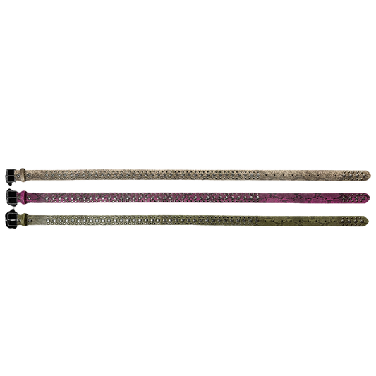 STUDDED SNAKE BELT PINK