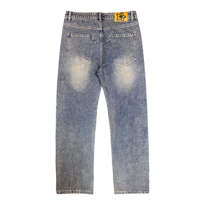 BLUE NORMAL FIT DROP JEANS