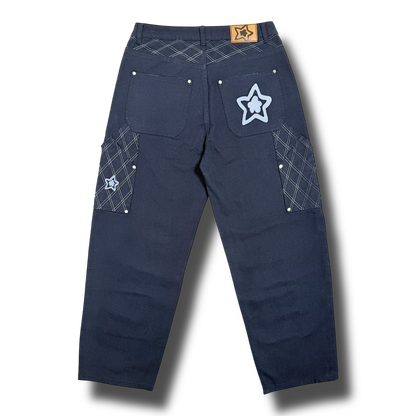 CROSS STITCH DOUBLE KNEE JEANS NAVY