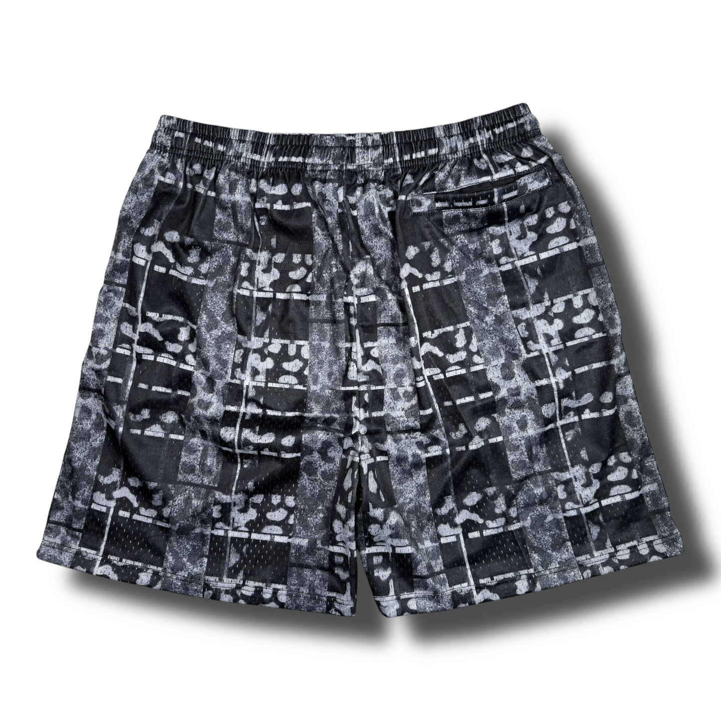 LEOPARD PLAID MESH SHORTS