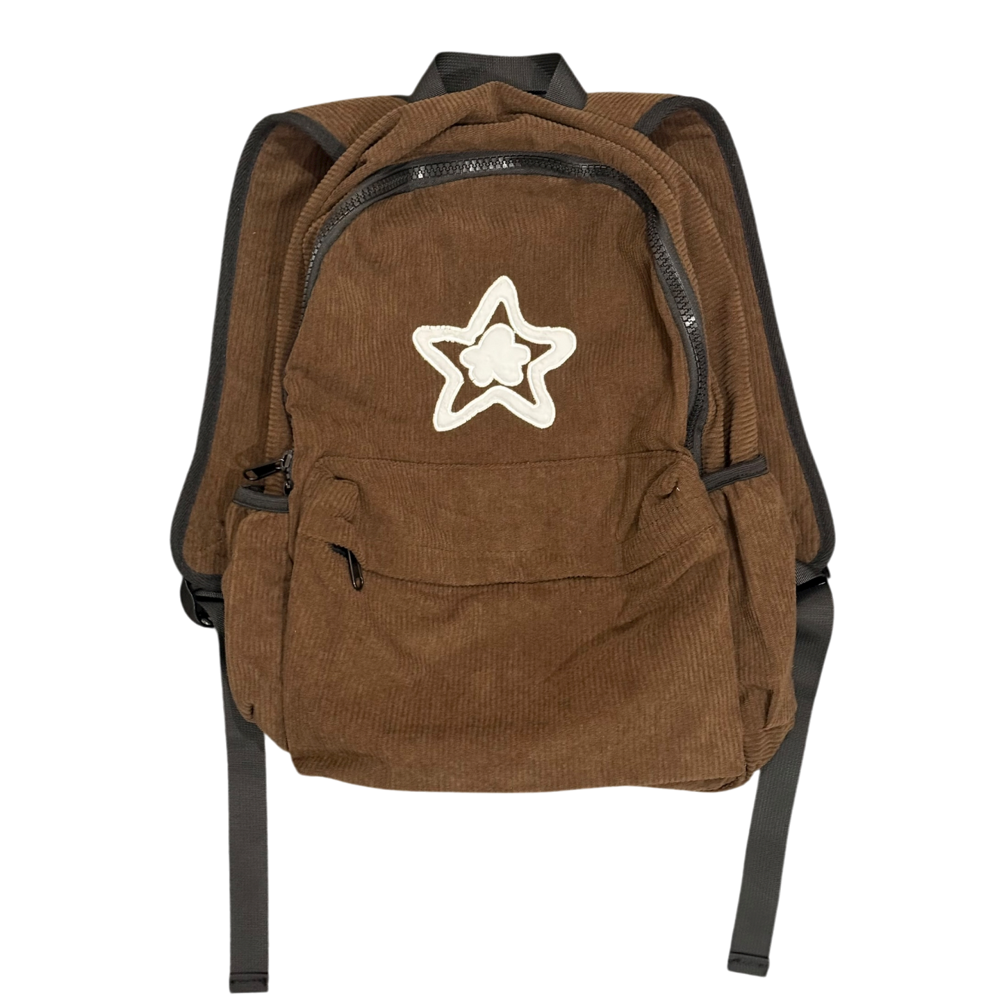 BROWN CORDUROY BACKPACK