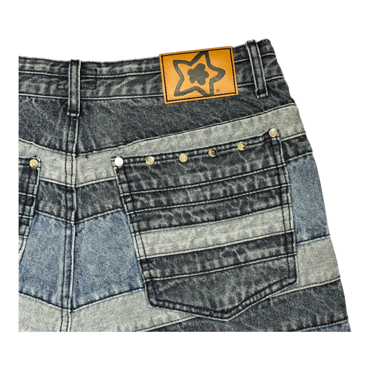 LAYERED STAR JEANS BLUE