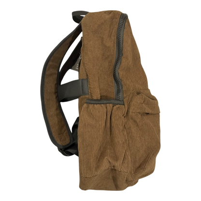 BROWN CORDUROY BACKPACK