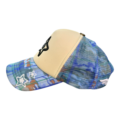 FOAM TRUCKER HAT CAMO BLUE
