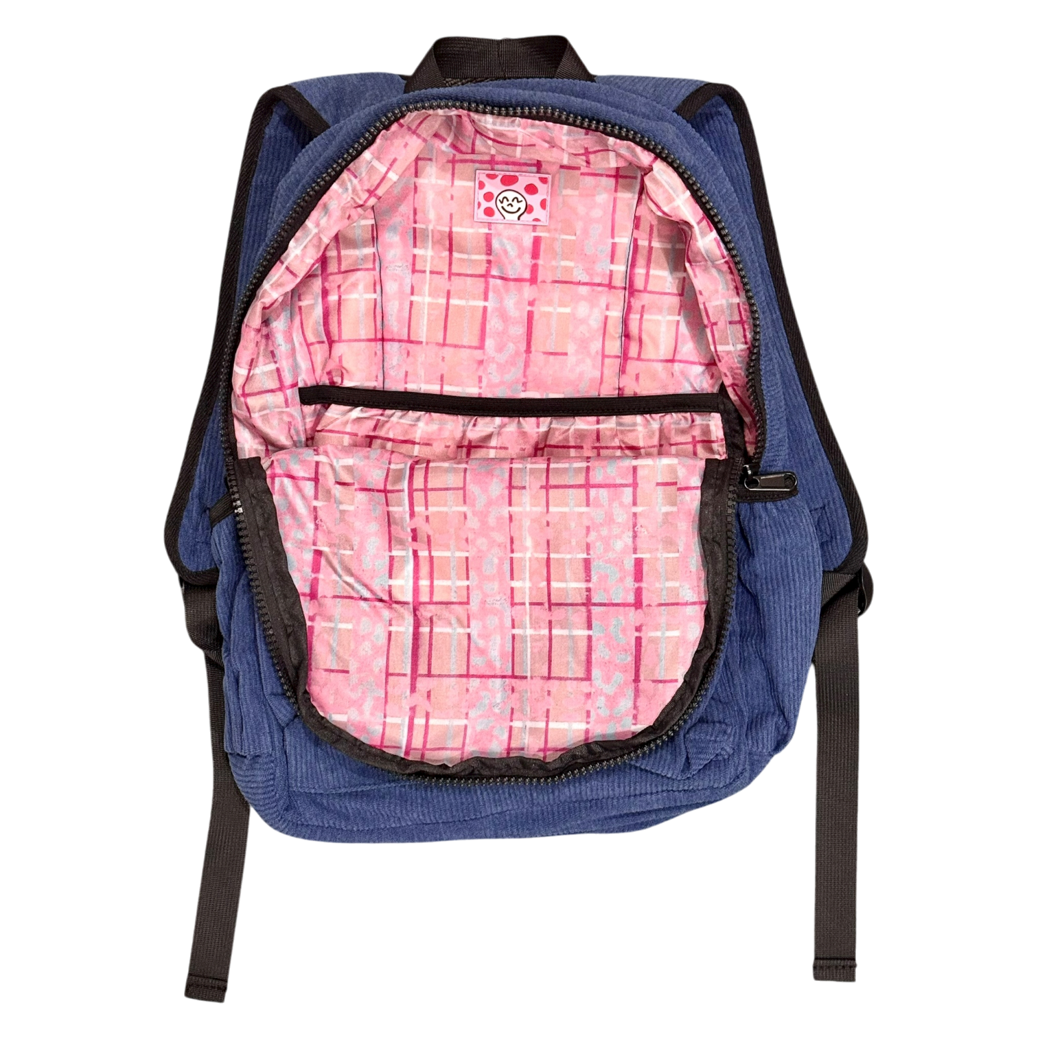 BLUE CORDUROY BACKPACK