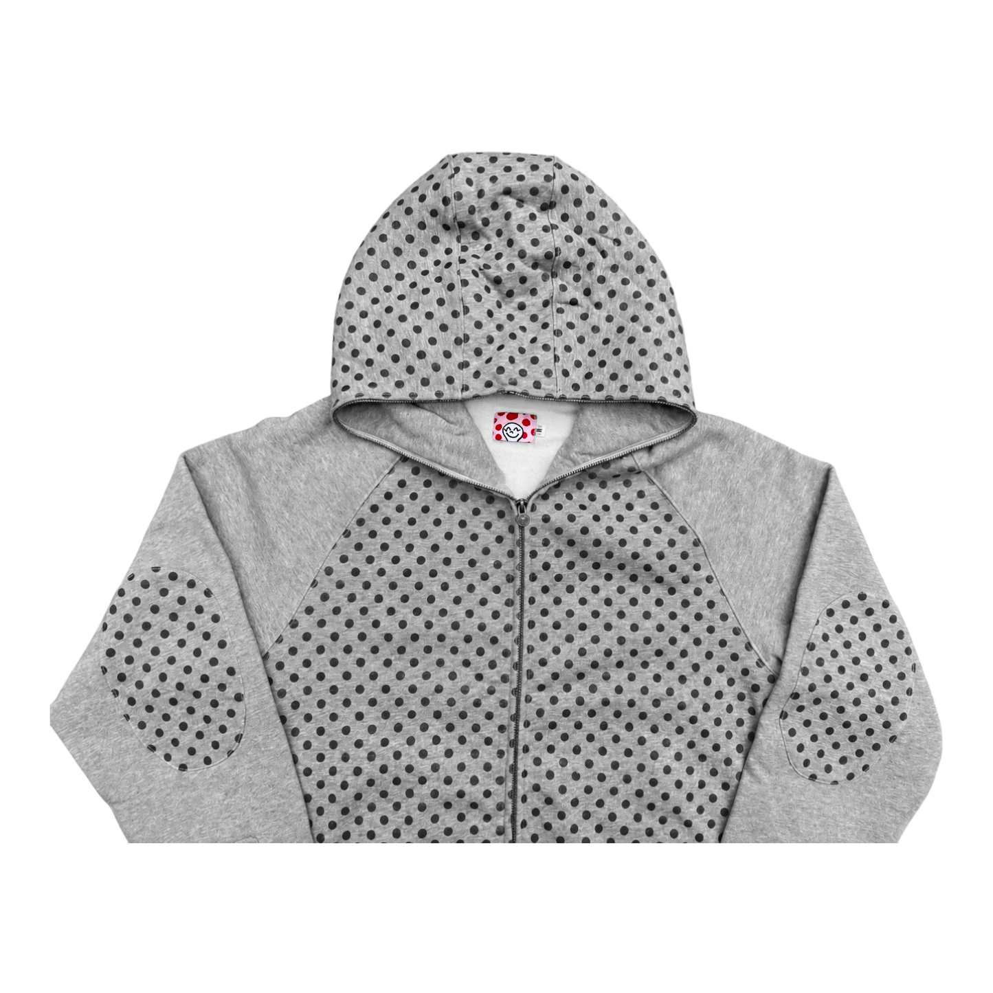 GREY POLKADOT HOODIE