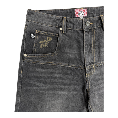 BLACK NORMAL FIT DROP JEANS