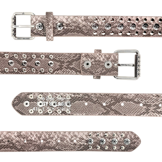 STUDDED SNAKE BELT SAND