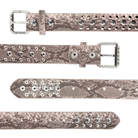 STUDDED SNAKE BELT SAND