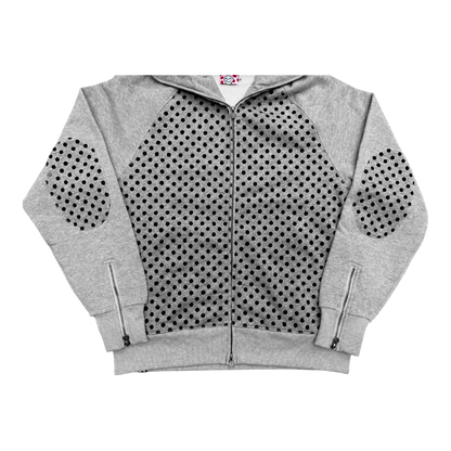 GREY POLKADOT HOODIE