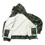 PLAID FULL ZIP GREEN