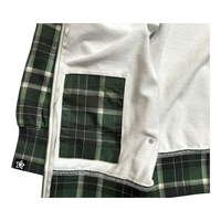 PLAID FULL ZIP GREEN