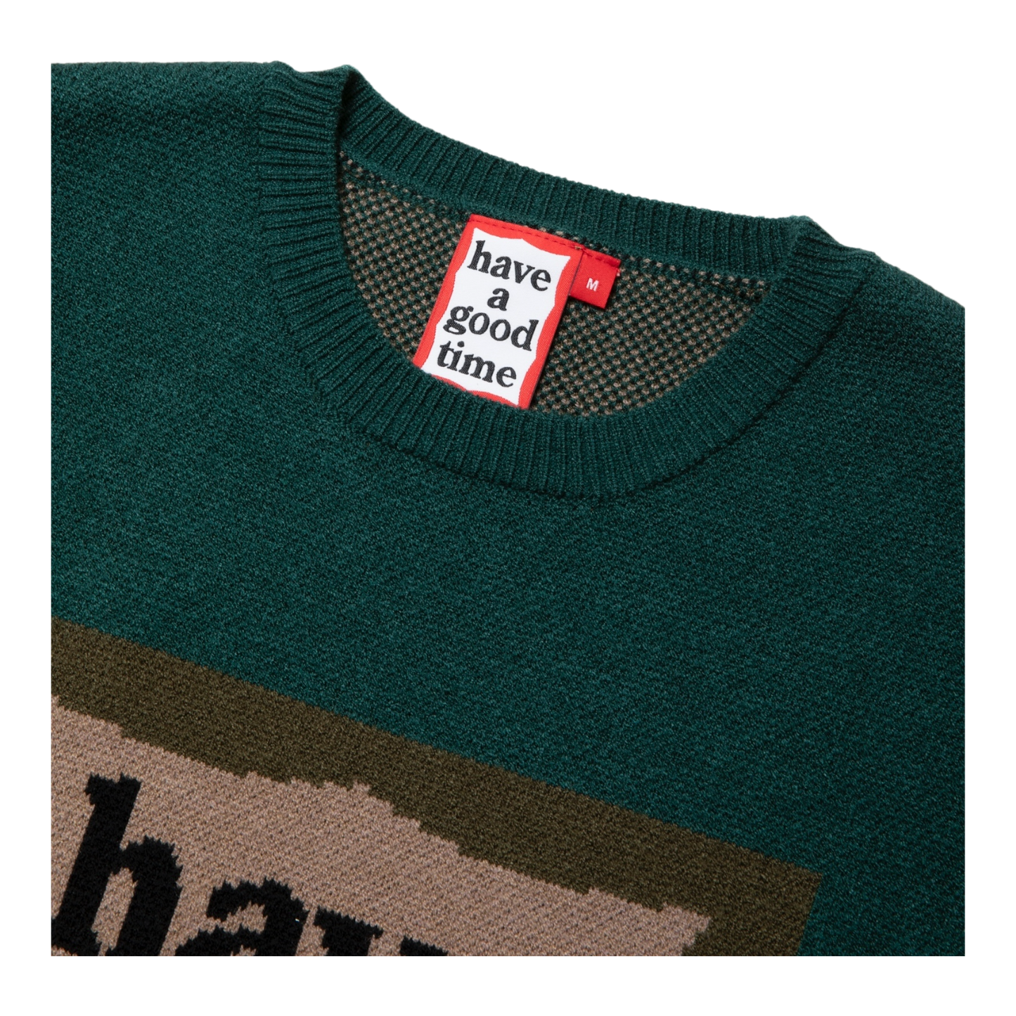 HAVE A GOOD TIME KNIT SWEATER MILITARY GREEN