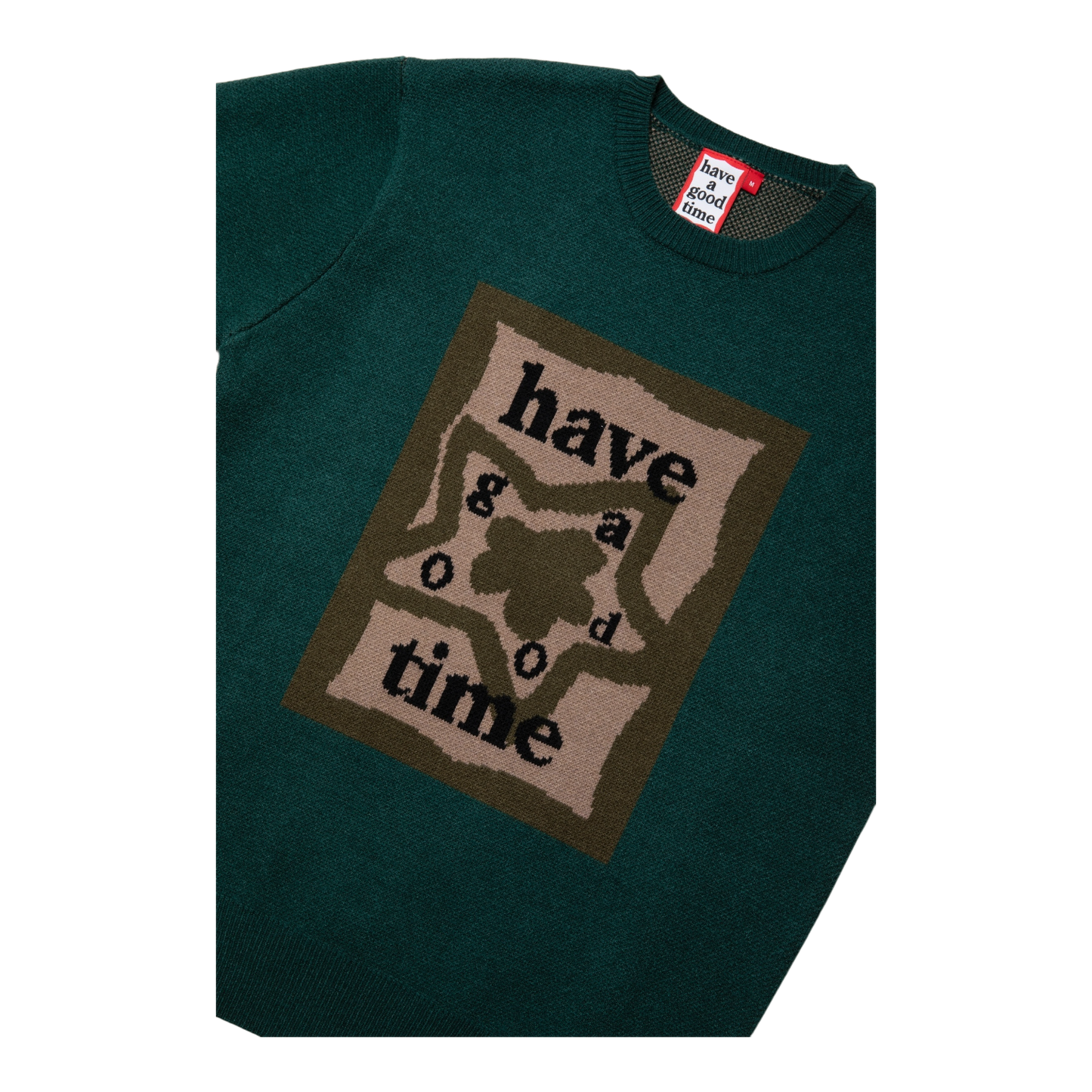 HAVE A GOOD TIME KNIT SWEATER MILITARY GREEN