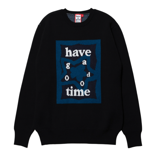 HAVE A GOOD TIME KNIT SWEATER BLACK