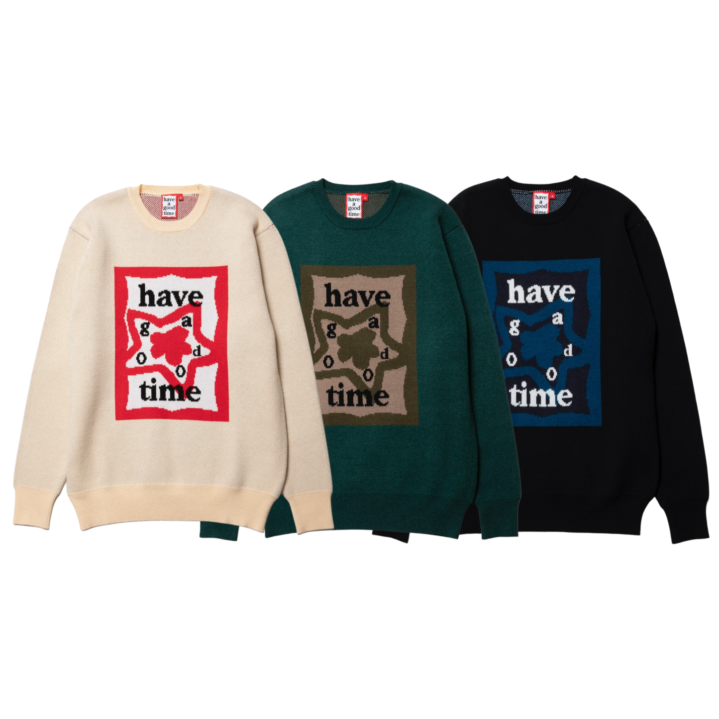 HAVE A GOOD TIME KNIT SWEATER MILITARY GREEN