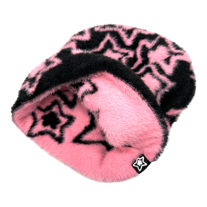 mohair reversible beanie