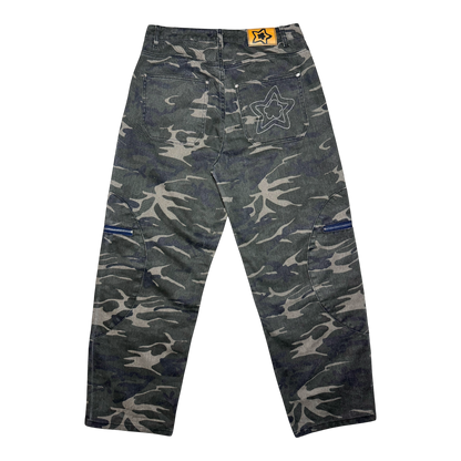 CIRCLE CARGO JEANS CAMO