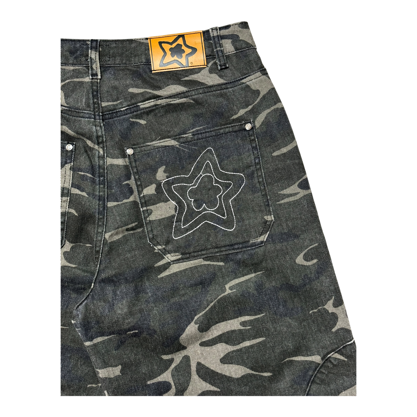 CIRCLE CARGO JEANS CAMO