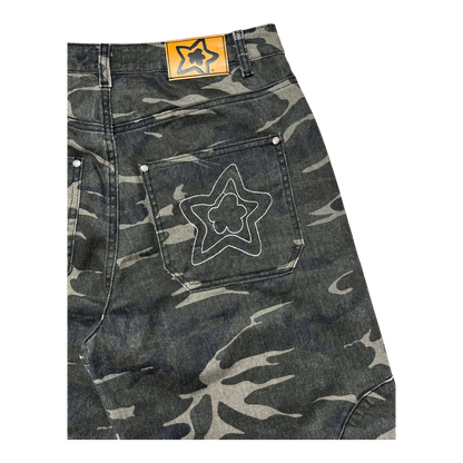 CIRCLE CARGO JEANS CAMO