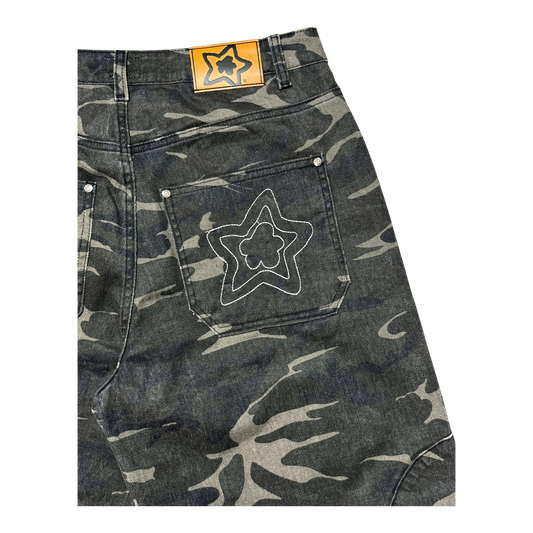 CIRCLE CARGO JEANS CAMO