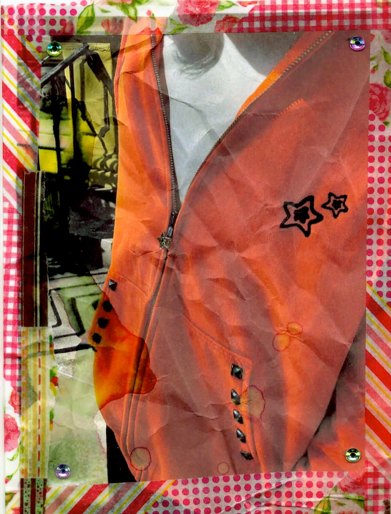 ORANGE ZIP UP HOODIE