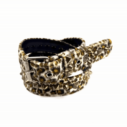LEOPARD STUDDED BELT #10