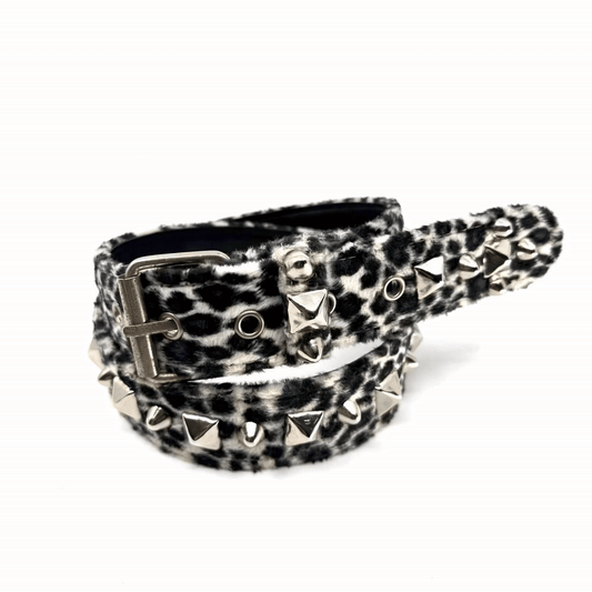 LEOPARD STUDDED BELT #9
