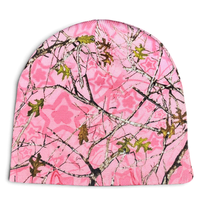The Star Team pink Realtree camouflage skully beanie with a digital branch and star print pattern.