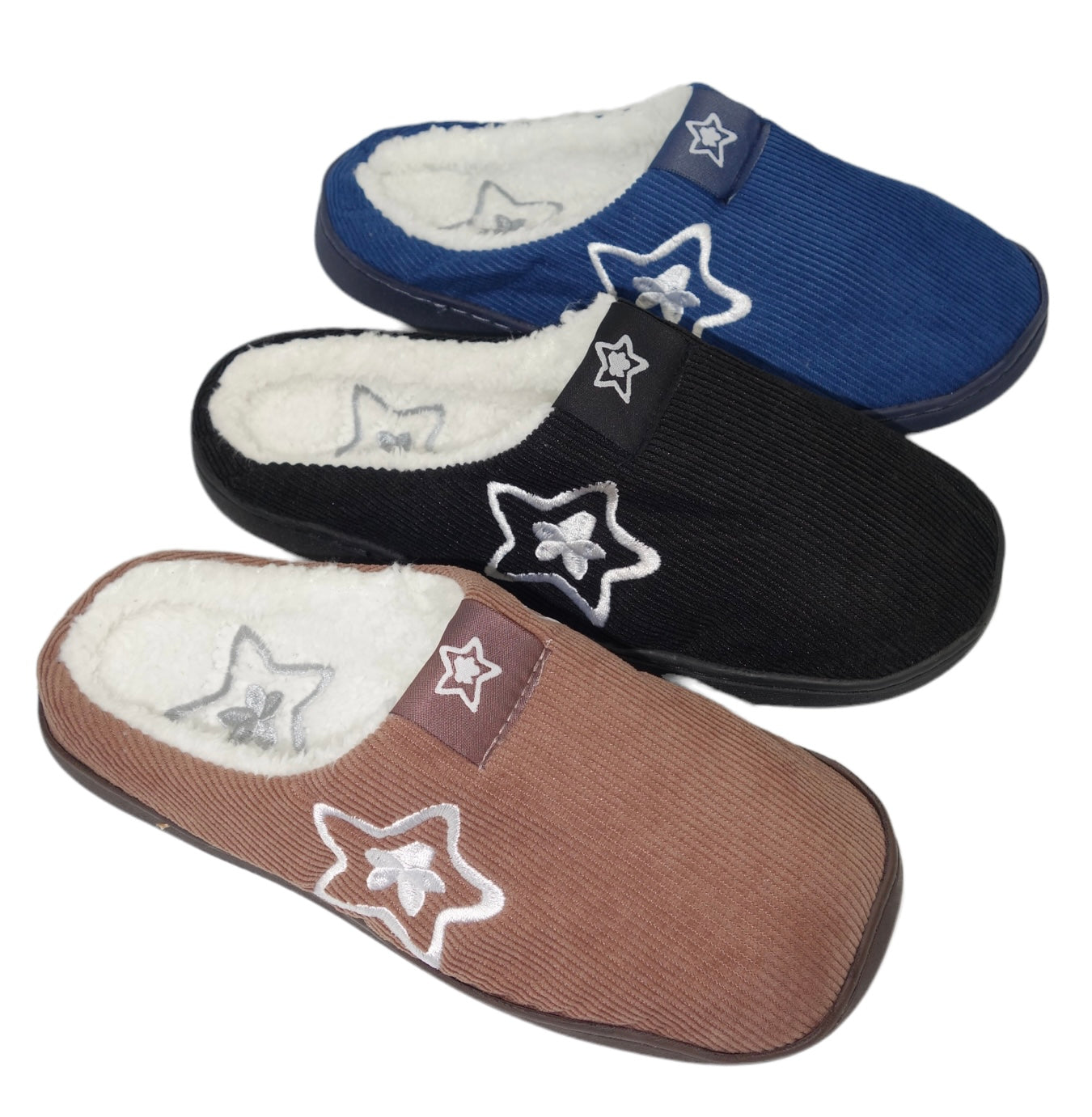BROWN STAR SLIPPERS