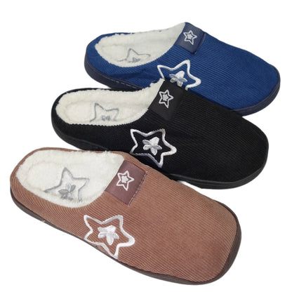 BROWN STAR SLIPPERS