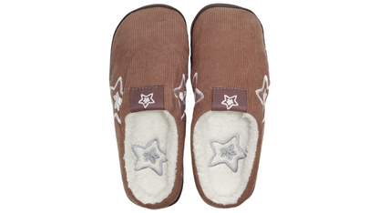 BROWN STAR SLIPPERS