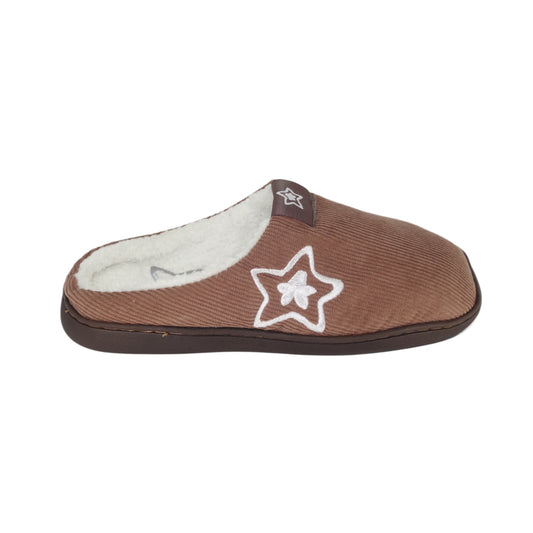 BROWN STAR SLIPPERS