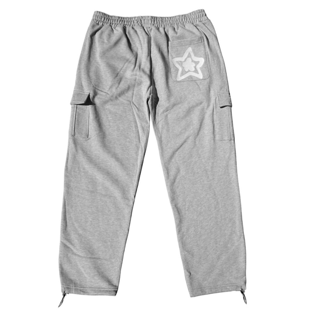 GREY CARGO SWEATPANTS